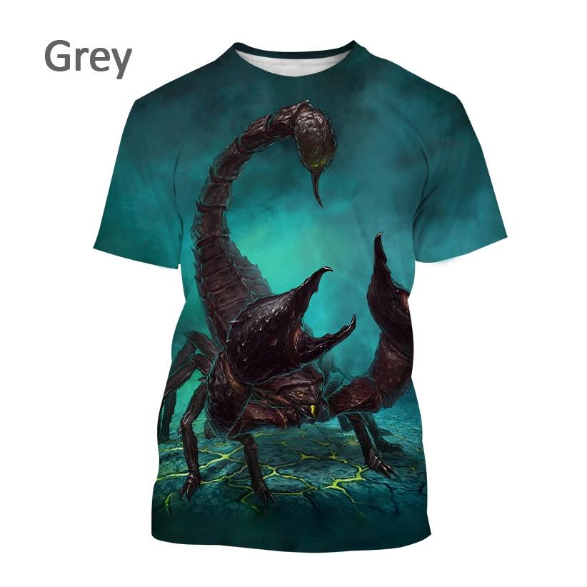 Sommer Skorpion 3d Gedruckt Männer T-shirt Mode Persönlichkeit Fleischfresser Unisex Casual Oansatz Tier Kurzen ärmeln Tops Streetwear