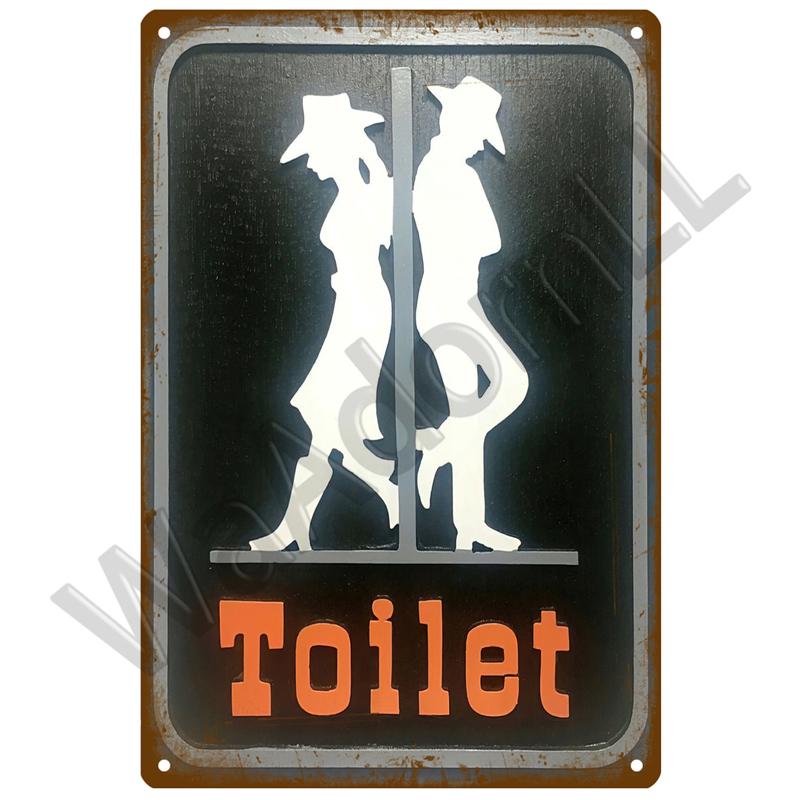 WC Toilet Tin Sign Poster Vintage Wall Posters Metal Sign Decorative Wall Plate Kitchen Plaque Metal Vintage Decor Accessories