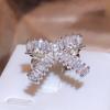 Elegant 925 Stamp Bow Zircon Ring for Women New High Quality Butterfly Ring Engagement Bridal Ring Party Jewelry