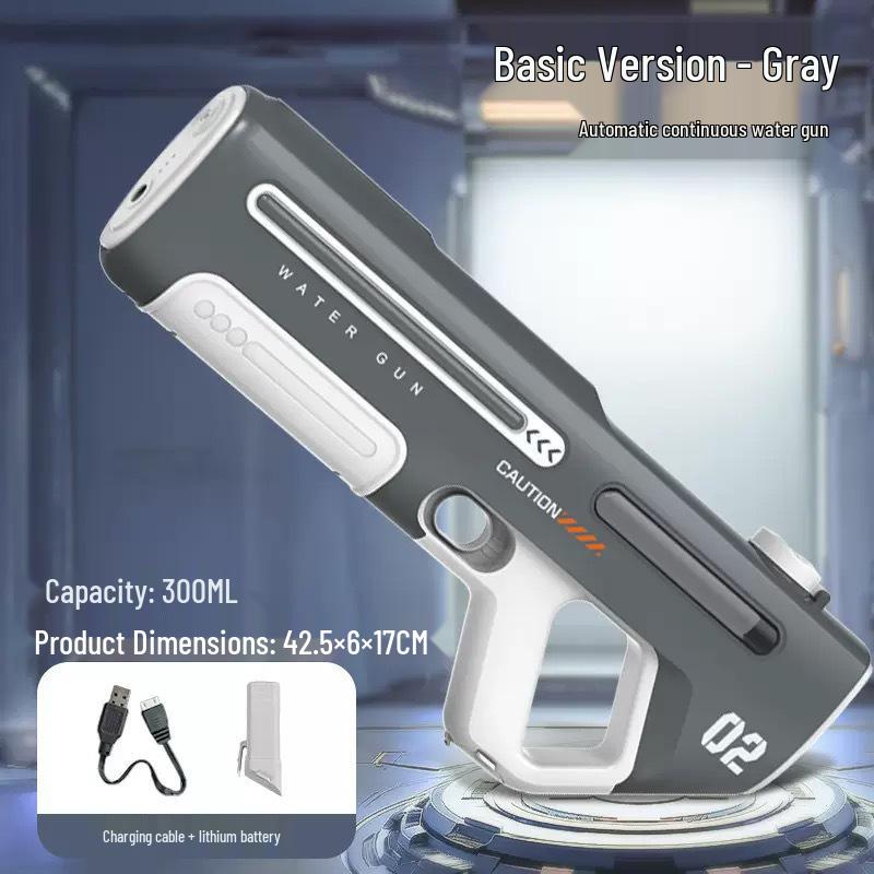 Electric Water Gun with Cool Lights - Large Capacity, Self-Priming, Automatic Shooting; Perfect Beach Toy for Children