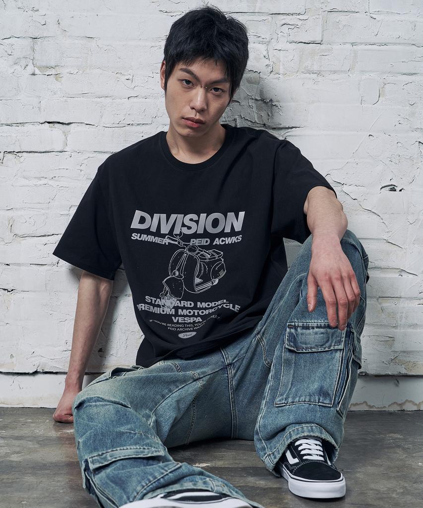 Peideu Pd Division Short Sleeve T-Shirt Black