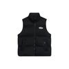 Li Ning Sports Lifestyle Series Solid Color Stand Collar Casual Warm Vest Women Vests Black AMRT060-2