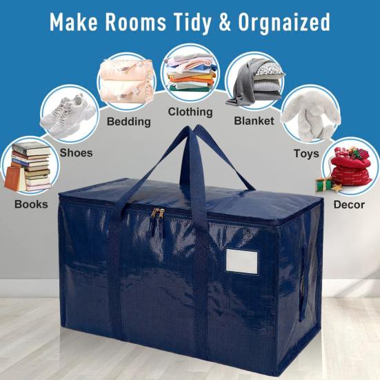 Moving Bags Heavy Storage Totes Large Duty Waterproof with Carry Handles Capacity Foldable Storage Bags