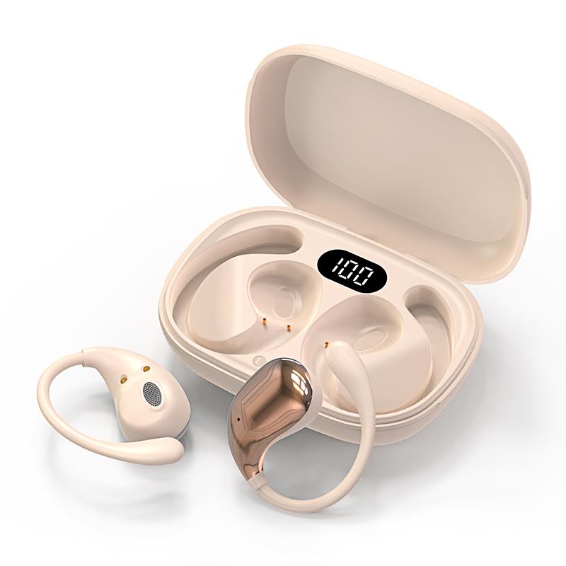 OWS Bluetooth 5.4 Kulak Kancalı Kulaklıklar TWS Kablosuz Kulaklıklar HiFi Stereo Su Geçirmez Kulaklık LED Dijital Ekranlı Dokunmatik Kulaklıklar Huawei Samsung için