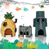 Fish Tank Decor Cartoon Figures Ornaments Simulation Resin Pineapple House Decoration Landscaping Aquarium Accessories Poseable Articulated Scale