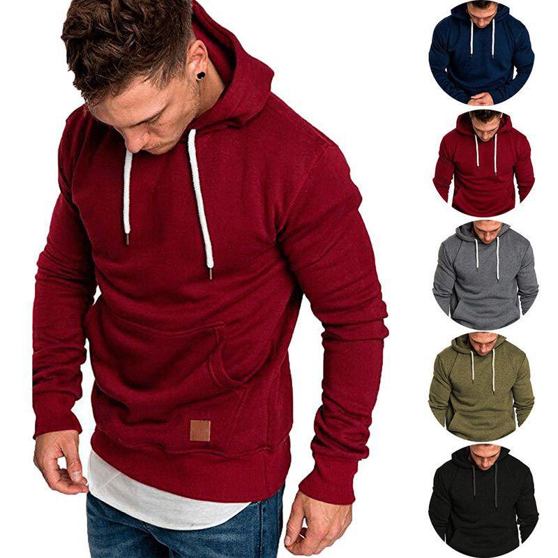 Hoodies Mens Hooded Sweatshirt Sweater Jumper Comfy Pullover Outwear Coat Tops