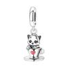 PANPOKI Copper Metal Cute Donkey Animal Authentic Original Pendant Bead Components Bracelet High Quality Fine Jewelry Charm Bead Components High