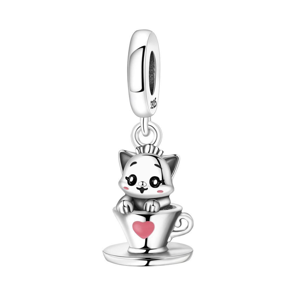 PANPOKI Copper Metal Cute Donkey Animal Authentic Original Pendant Bead Components Bracelet High Quality Fine Jewelry Charm Bead Components High