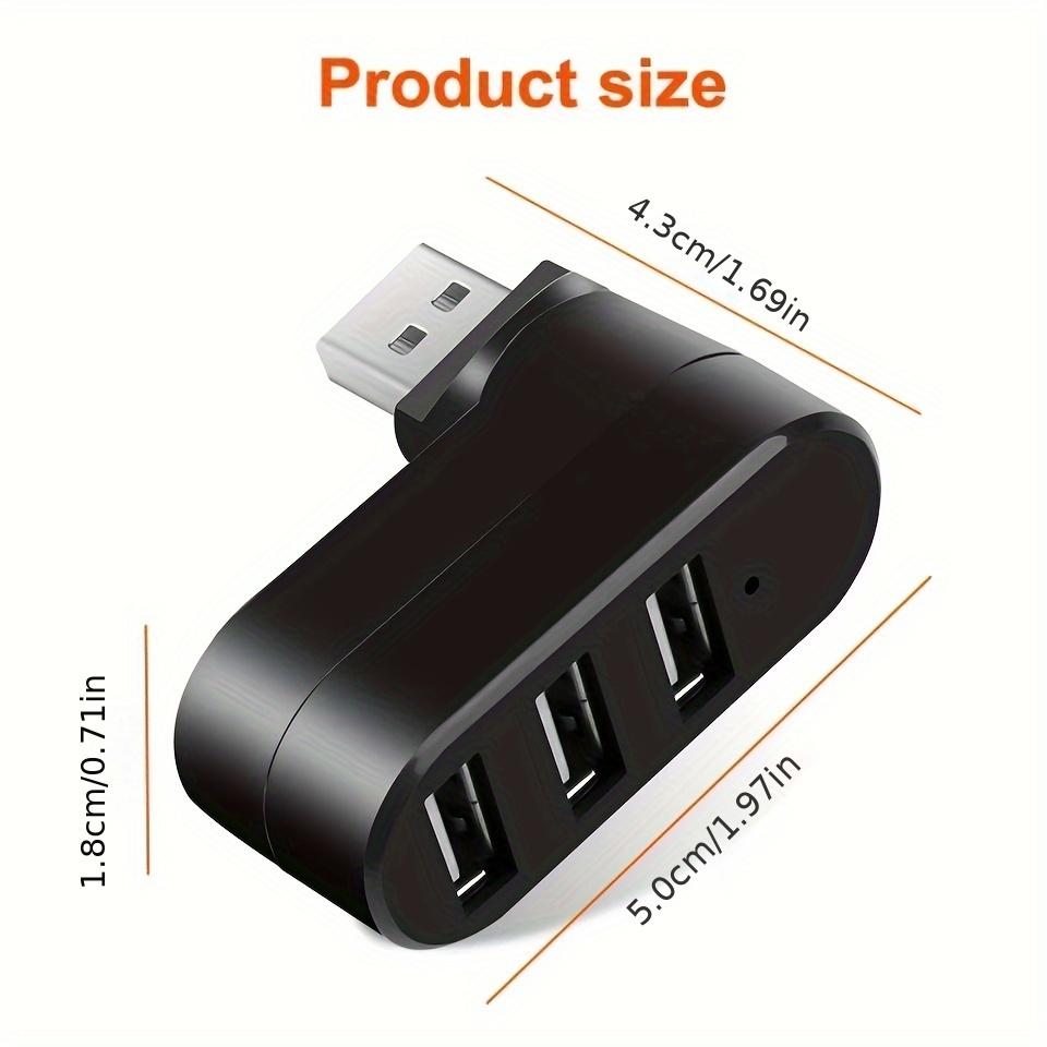 Laptop For PC Hub USB Rotate Splitter Mini Adapter 3 Ports