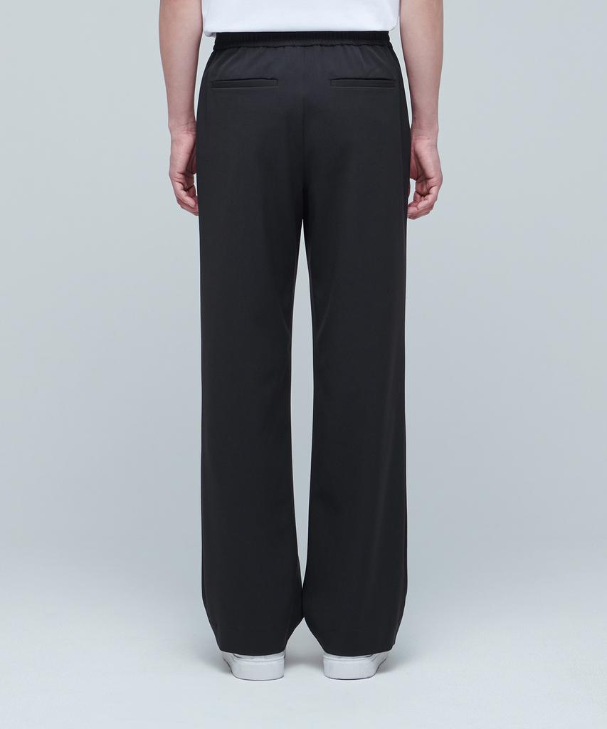 MUSINSA STANDARD Genderless Wide Banding Slacks [Dark Gray]