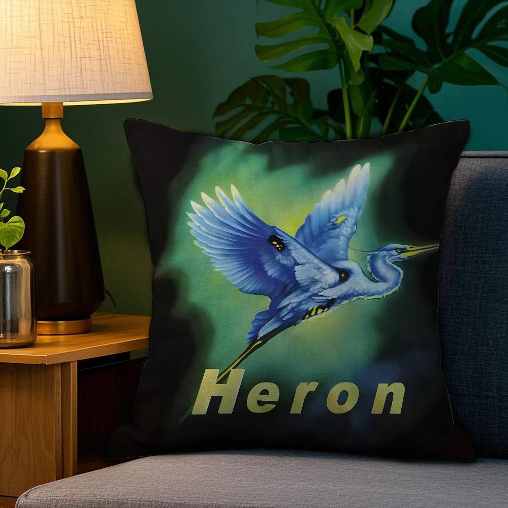 Brand H-Heron Preston Pillow Case Plush Fabric Soft Double Sided Print Sofa Cushion Cover Throw Pillow Covers