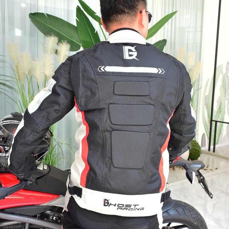 Ghost Racing Mesh Motorcycle Jacket Summer Riding - Breathable Protective Gear Street Sport Bikes