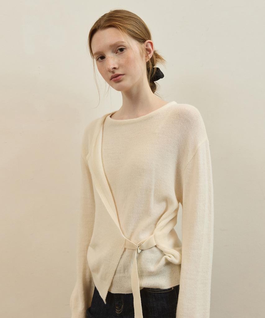ADAUL Bouckle Lap Modern Knit - Ivory