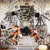 Décoration de fête d'Halloween, accessoire de décoration en peluche, simulation d'araignée géante, décoration d'horreur pour fête de vacances