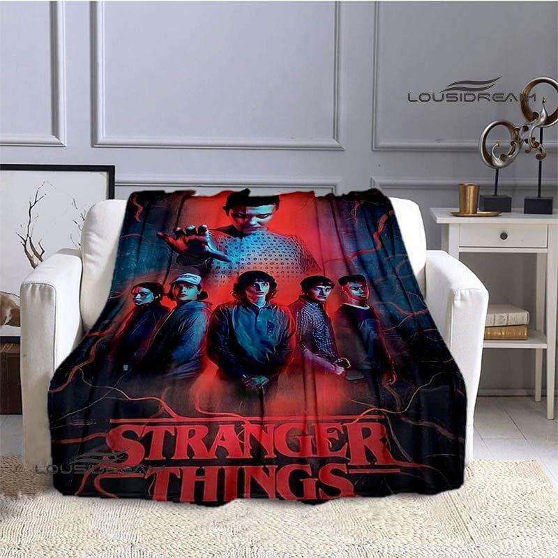 Stranger Things Classic Print Blanket Thin Blanket Flannel Soft and Comfortable Home Travel Blanket Birthday Gift Bed Blanket