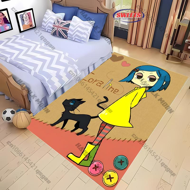 1PC Mystery C C0raline Series Printed Carpet Living Room Bedroom, Sofa Rug, Modern Large Area Home Decor Mat Gift for Friends