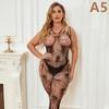 Open Bra Crothless Sexy Fishnet Dress Erotic Lingerie for Women Plus Size Bodystocking Oversized Underwear Costumes 5XL 50KG-100KG