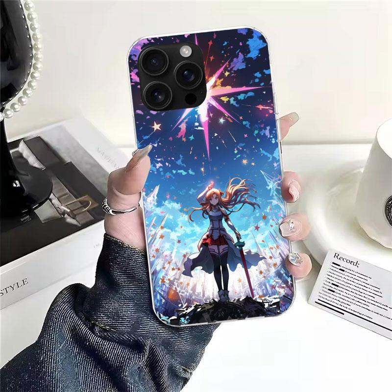 Anime Sword Art Online SAO Soft Phone Case For IPhone 18 11 17 Air 16E 16 Pro Max 15 + 14 Plus 13 Mini 12 Apple 7 SE 8 Fundas Coque