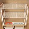 Retractable Wardrobe Shelf Organizer for Clothes Storage and Cabinet Partition