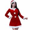 Sexy Gold Velvet Christmas Dress Santa Hat Santa Claus Cosplay Christmas Outfit Hooded Fancy Party Dress Xmas Suit