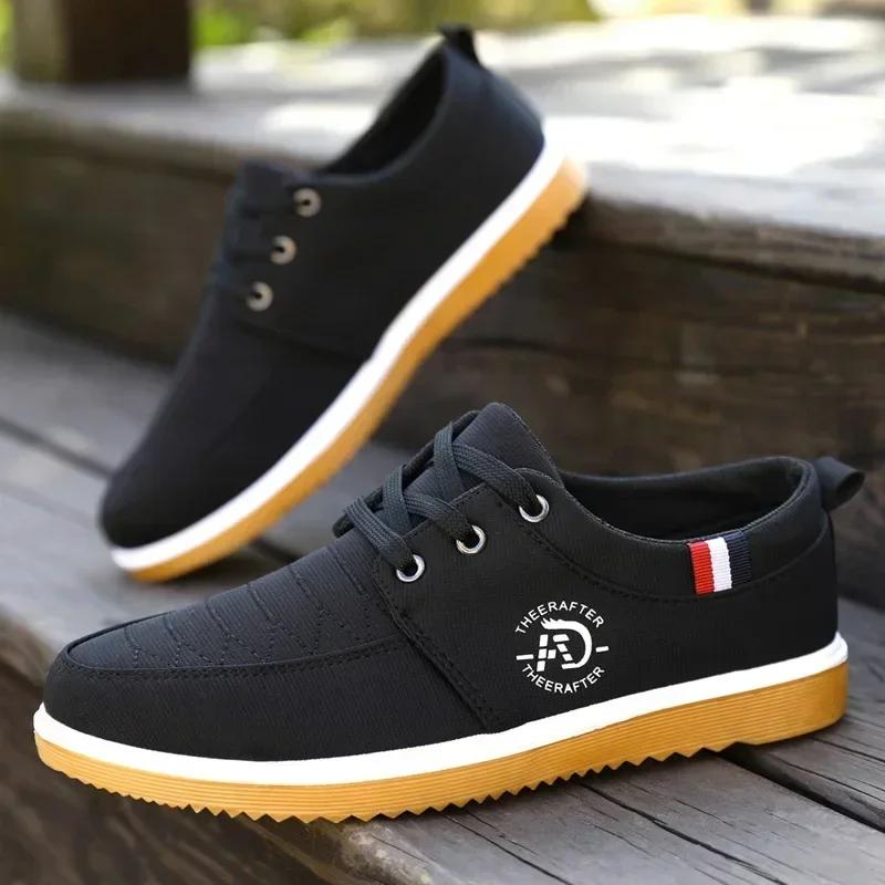 Man Canvas Shoes Fashion Platform Sneakers for Men Casual Walking Breathable Shoes Male Loafers Zapatillas Hombre 2026