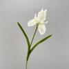 10pcs Wedding Decorative White Alice Irises Artificial Flowers Auditorium Decoration Simulation Iris Branch PU Fake Flower