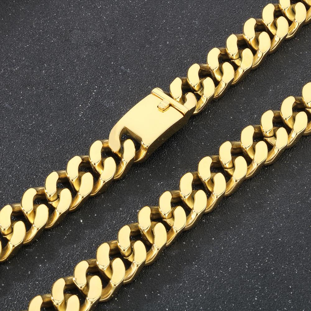70CM Lengte Ketting voor Mannen 20MM Breedte Roestvrijstalen Curb Cubaanse Link Kettingen Aan De Nek Sieraden Heren Kettingen Accessoires