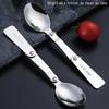 304 Stainless Steel Folding Spoon Outdoor Portable Three Fold Spoon Fork Travel Folding Spoon Portable Travel Tableware Kitchen