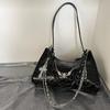 Retro Women's Underarm Bag Trend Gothic Skull Chains Handbags and Purse Female High Street Punk Cross Ladies Shoulder Bags