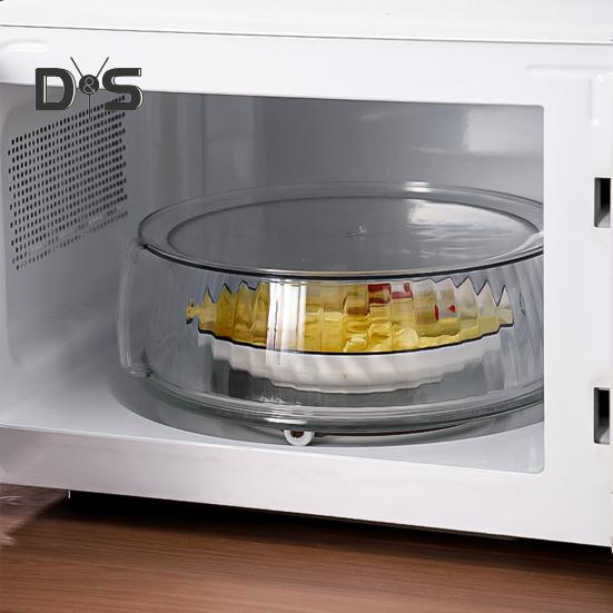 Couvercle anti-éclaboussures pour micro-ondes pour aliments Couvercle alimentaire pour assiette à micro-ondes de 9,4 pouces avec poignée facile à saisir Couvercle anti-éclaboussures sans BPA Couvercle pour micro-ondes pour la plupart