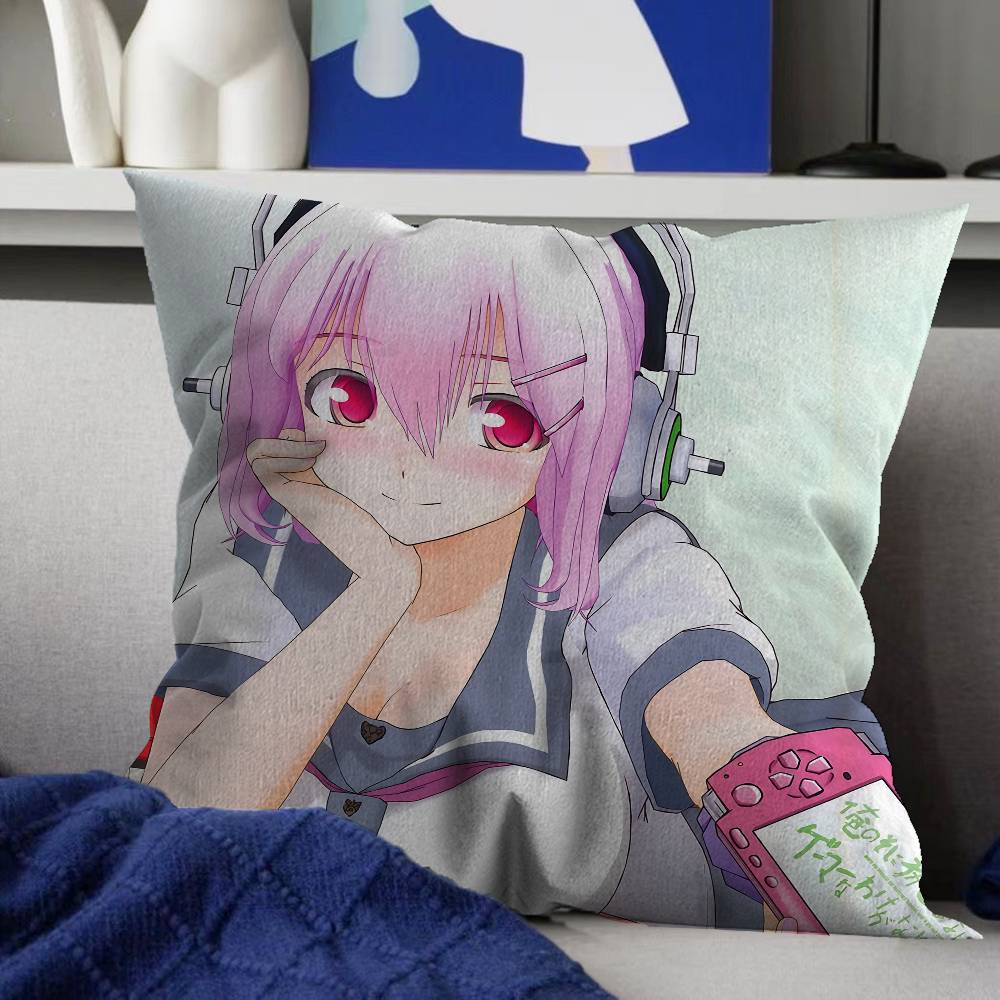 SSuper Sonico Pillow Gift Home Office Decoration Pillow Bedroom Sofa Car Cushion CoverPillow Case