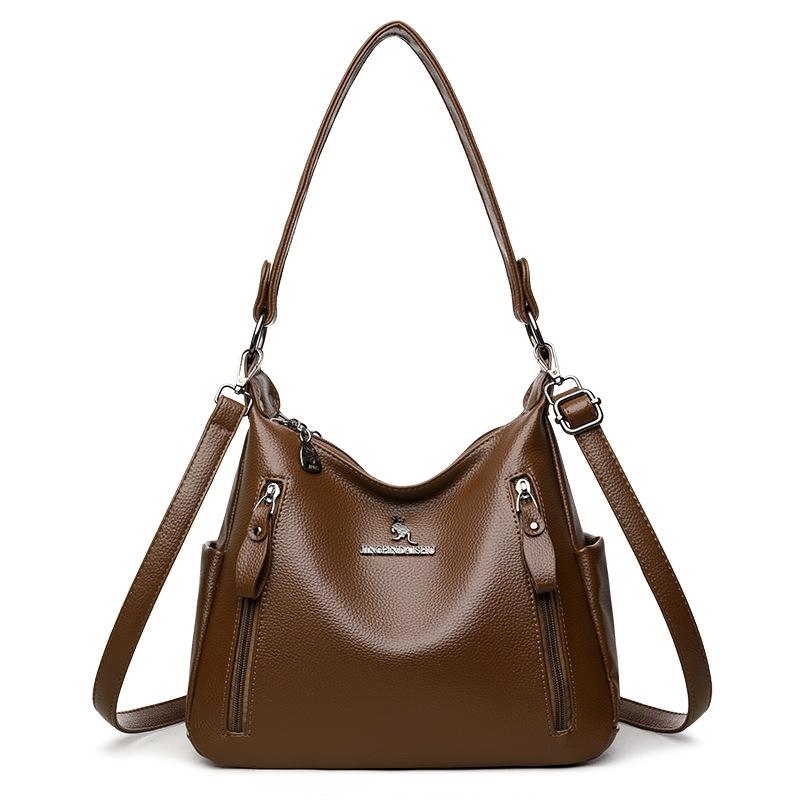 Retro Grote Capaciteit Nieuwe Modieuze en Veelzijdige Schoudertas Middenjarige Moeder Oksel Crossbody Tas