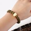 Rosary Wood Beaded Strand Bracelets Elastic Green Natural Sandalwood Bracelet Girl