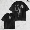 T-shirt Imprimé Maki Zenin Jujutsu Kaisen Unisexe Coton Lavé Vintage Manga Tee