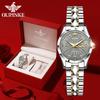 OUPINKE Watches Tungsten Steel Diamond-inlaid Waterproof Automatic Mechanical Watch Women Watch Women