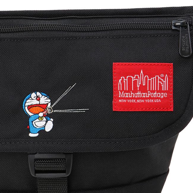 Genuine Messenger Bag MP1603FZPDORA24 Nylon Messenger Bag Flap Zipper Pocket Doraemon 2024 Black [Manhattan Portage] [Official]