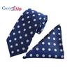 Men Two-piece Tie Set Wave Point A Tie Cufflinks Business Fashion Handkerchief Paisley