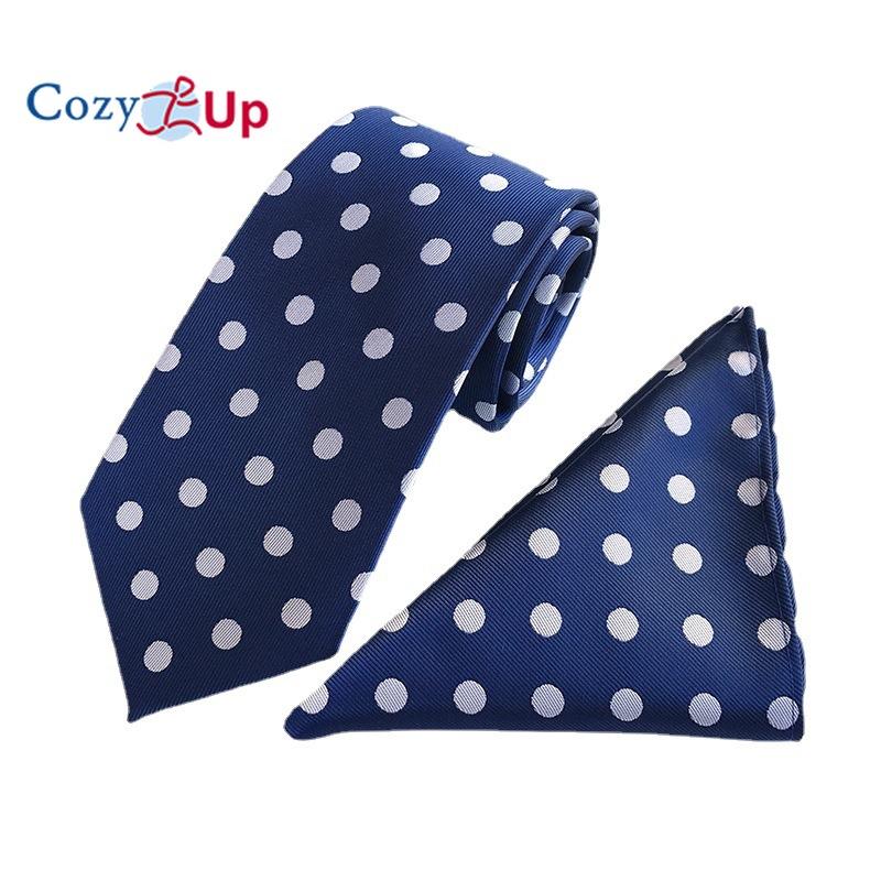 Men Two-piece Tie Set Wave Point A Tie Cufflinks Business Fashion Handkerchief Paisley