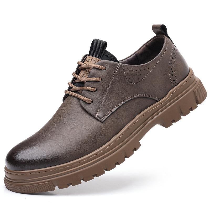 Men's shoes new cowhide soft-soled leather shoes men's trend versatile four-season wedding shoes 2025