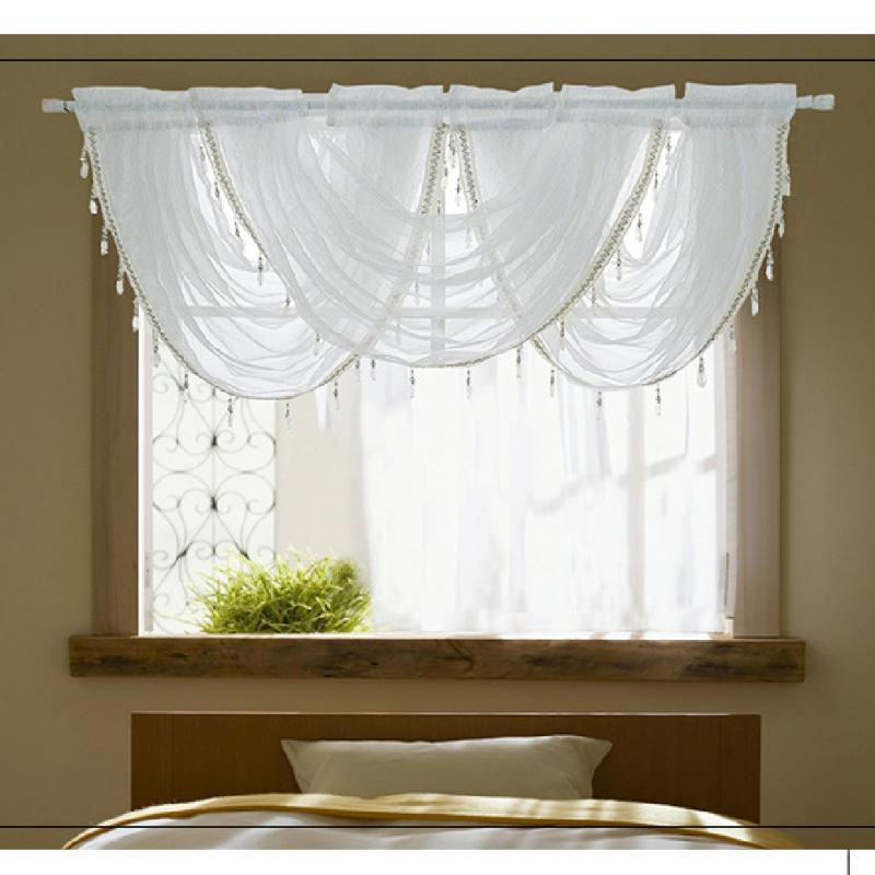 White Window Curtain Sheer Voile Drapes for Living Room Bedroom Balcony Bathroom