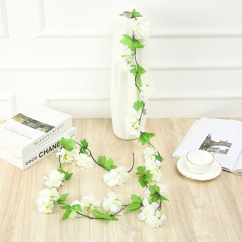 Elegant Artificial Cherry Blossom Garland Ivy Vine For Home Decor And Festivities