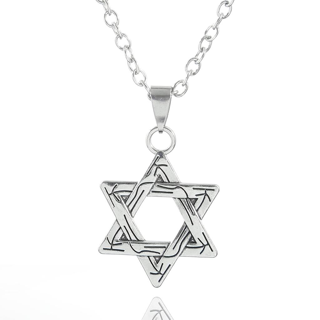 Clothing Accessories, Gifts, Star Necklaces, Retro Zhang Jie Hexagram Double-Sided Pendants, Direct Supply