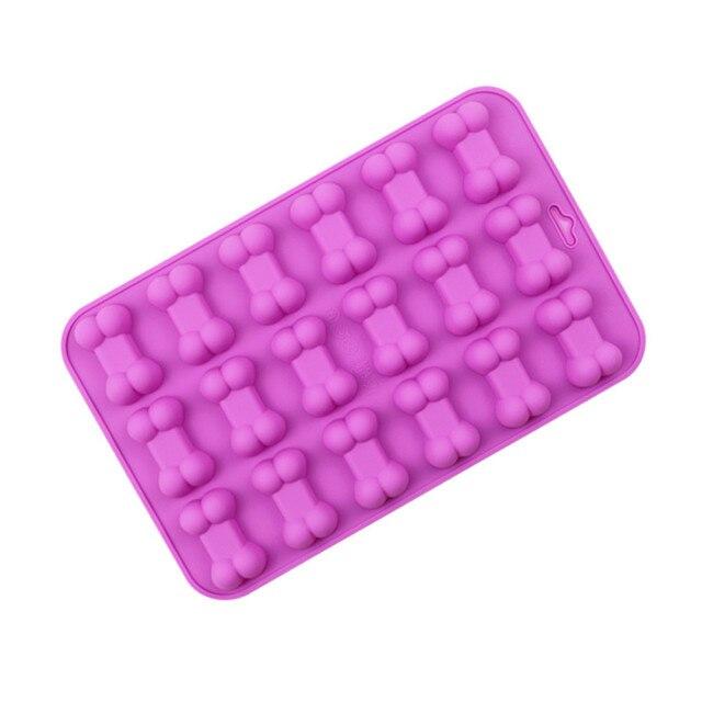 18 Units 3D Dog Bone Ice Trays Silicone Pet Treat Molds Soap Chocolate Jelly Candy Mold Cake Decorating Baking Moulds Bakeware