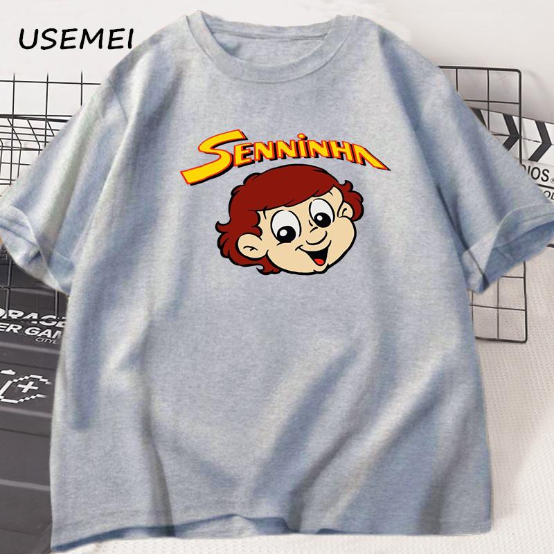Rare Vintage 90s Ayrton Senna Senninha Deadstock Tshirt Ayrton Senna Foundation Tee Shirt Cotton Short Sleeve Men's Tees