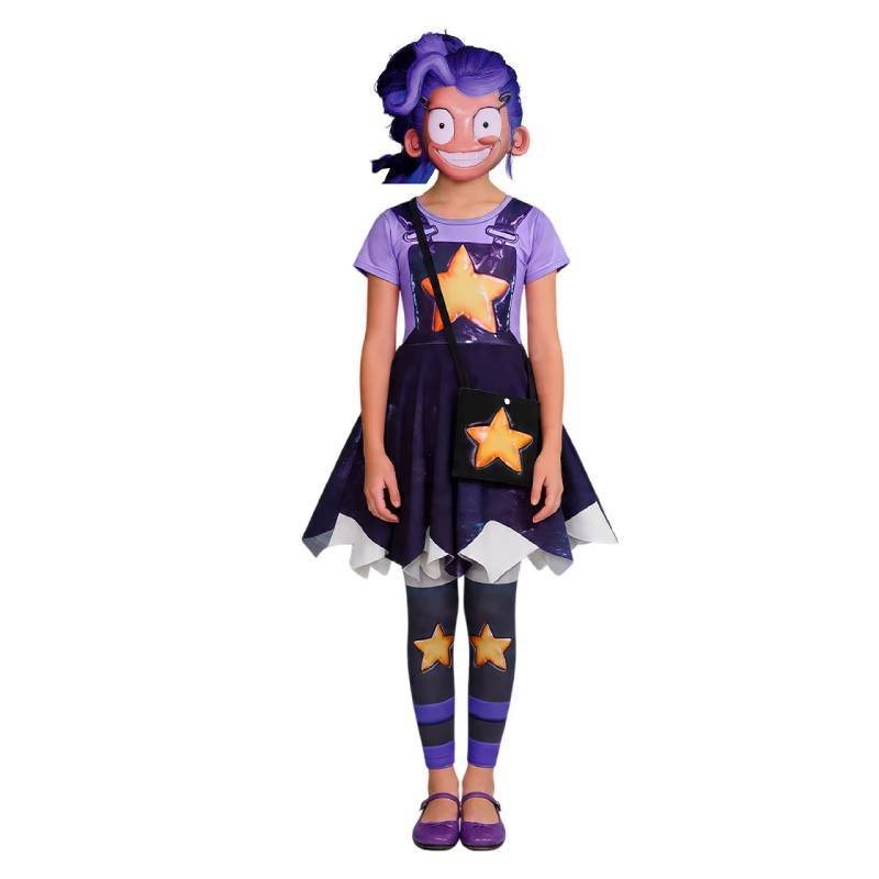 Poppy Playtime Lily Lovebraids Short Sleeve Cosplay Dress For Girls Stage Performance