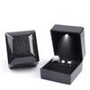 Luminous Ring Box with LED Light Compact Design Portable Soft Lining Engagement Ring Box Jewelry Gift Box