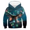 Christmas Santa Claus Hoodies 3D Print Elk Gifts Sweatshirts Boy Girl Unisex Hooded Sweatshirt Kids Fashion Cute Oversized Coat