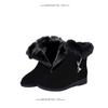 Bottes de neige pour femmes 2024 Hiver Nouveau Cuir givré Bottes en coton épaissi à semelles plates et Chaussures en coton surdimensionnées en peluche pour femmes