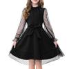 Kinderen Tule Stippen Dagelijks 130 [Rolanko] Jurk, Meisjes, Mouwen, Ruches, Kinderjurk, Patroon, Optredens, Bruiloften, Ceremonies, Kleding, Feesten,