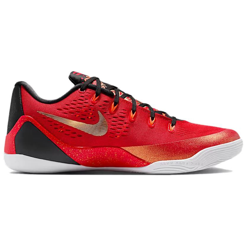 Nike Kobe 9 Breathable Rebound Grip Low Top Basketball Shoes Men's Red Black IH1400-600